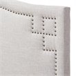 Pemberly Row Contemporary Upholstered Queen Headboard in Grayish Beige