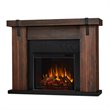 Pemberly Row Contemporary Electric Fireplace in Chestnut Barnwood