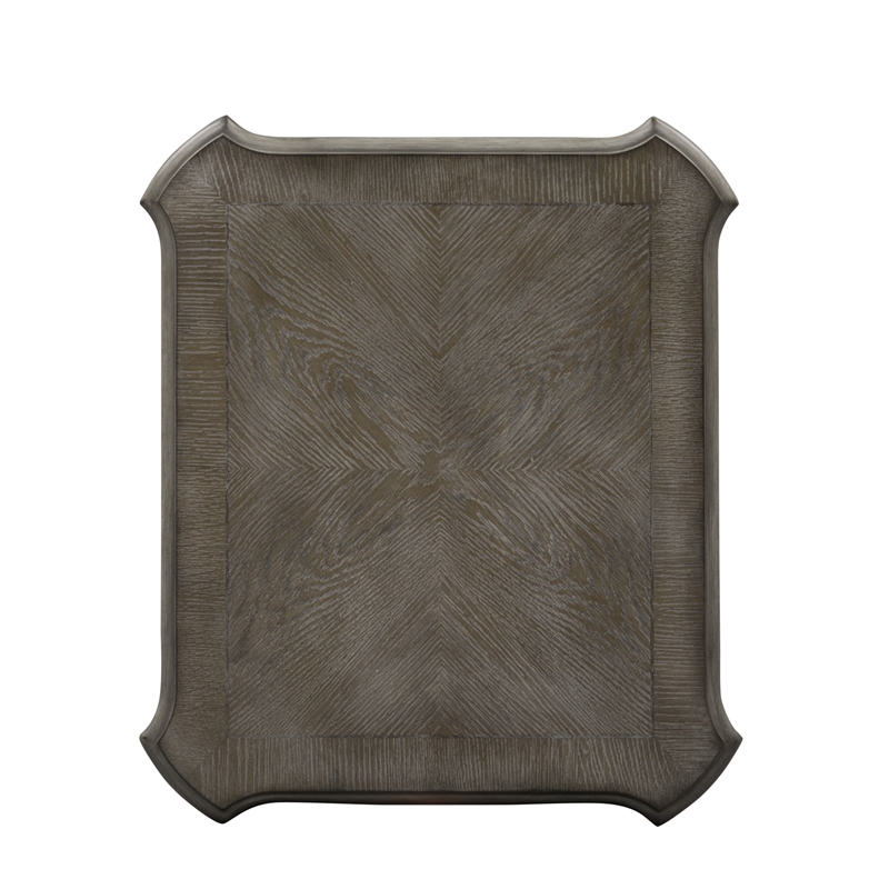 Pemberly Row Traditional Wood Magnolia Manor White End Table