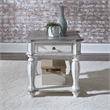 Pemberly Row Traditional Wood Magnolia Manor White End Table