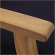 Pemberly Row Modern Wood Outdoor Patio Teak Loveseat in Natural Navy
