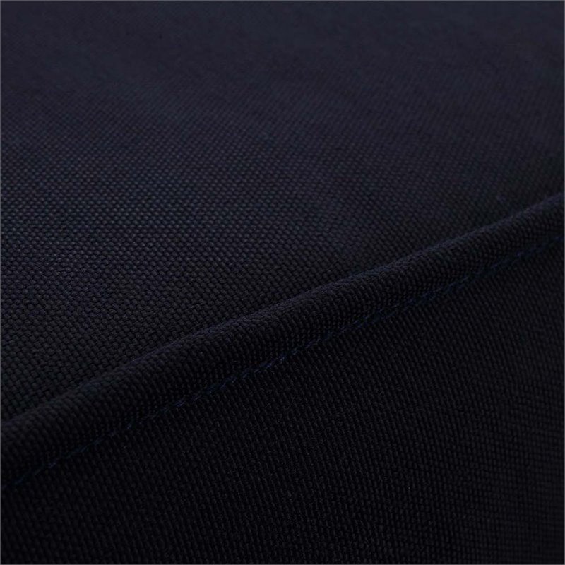 Pemberly Row Modern Wood Outdoor Patio Teak Loveseat in Natural Navy