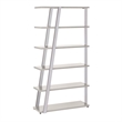 Pemberly Row Modern Wood 5-Shelf Bookshelf in White Ash Finish