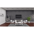Pemberly Row Modern Wood 5-Shelf Bookshelf in White Ash Finish