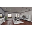 Pemberly Row Modern Wood 5-Shelf Bookshelf in White Ash Finish