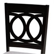 Pemberly Row Contemporary Set of 2 Gray Upholstered Espresso Wood Dining Chairs