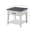 Pemberly Row Coastal Wood End Table Antique White and Gray - 24