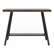 Pemberly Row Contemporary Wood Counter Height Table in Medium Oak and Black
