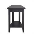 Pemberly Row Contemporary Recliner Wood Wedge Table with Shelf in Black
