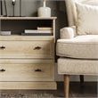 Pemberly Row Engineered Wood 2-Drawer Bedroom Nightstand in White Oak