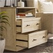 Pemberly Row Engineered Wood 2-Drawer Bedroom Nightstand in White Oak