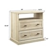 Pemberly Row Engineered Wood 2-Drawer Bedroom Nightstand in White Oak