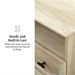 Pemberly Row Engineered Wood 2-Drawer Bedroom Nightstand in White Oak