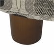 Pemberly Row Round Transitional Wood and Fabric Storage Ottoman in Multi-Color