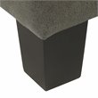 Pemberly Row Square Transitional Faux Leather Ottoman with Lift Off Top in Gray