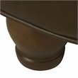 Pemberly Row Round Wood & Faux Leather Large Storage Ottoman in Brown
