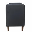 Pemberly Row Modern Velvet Fabric Storage Bench in Dark Navy