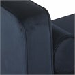 Pemberly Row Modern Velvet Fabric Storage Bench in Dark Navy