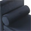 Pemberly Row Modern Velvet Fabric Storage Bench in Dark Navy