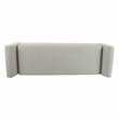 Pemberly Row Modern Woven Fabric Storage Bench with Wood Legs in Gray