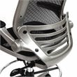 Pemberly Row Metal Drafting Chair with Flip-Up Arms in Black/Graphite Silver