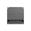 Pemberly Row Twin XL Solid Wood Modern Murphy Bed Chest with Mattress in Gray