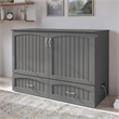 Pemberly Row Murphy Modern Solid Wood Full Bed Chest with Mattress in Gray