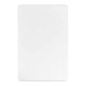 Pemberly Row 18x28&quot Modern Organic Cotton Bassinet Sheet in Plain White