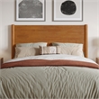 Pemberly Row Full Solid Wood Low Profile Platform Bed in Light Toffee