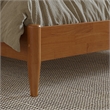 Pemberly Row Full Solid Wood Low Profile Platform Bed in Light Toffee