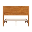 Pemberly Row Full Solid Wood Low Profile Platform Bed in Light Toffee