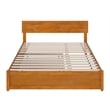 Pemberly Row Wood Queen Platform Bed with Panel Footboard & TXL Trundle