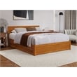 Pemberly Row Wood Queen Platform Bed with Panel Footboard & TXL Trundle