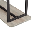 Pemberly Row Contemporary Side Table Console from Engineered Wood in Gray/Black