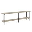 Pemberly Row Contemporary Side Table Console from Engineered Wood in Gray/Black