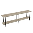 Pemberly Row Contemporary Side Table Console from Engineered Wood in Gray/Black