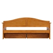 Pemberly Row Mid-Century Wood Twin Daybed with Set of 2-Drawers in Light Toffee
