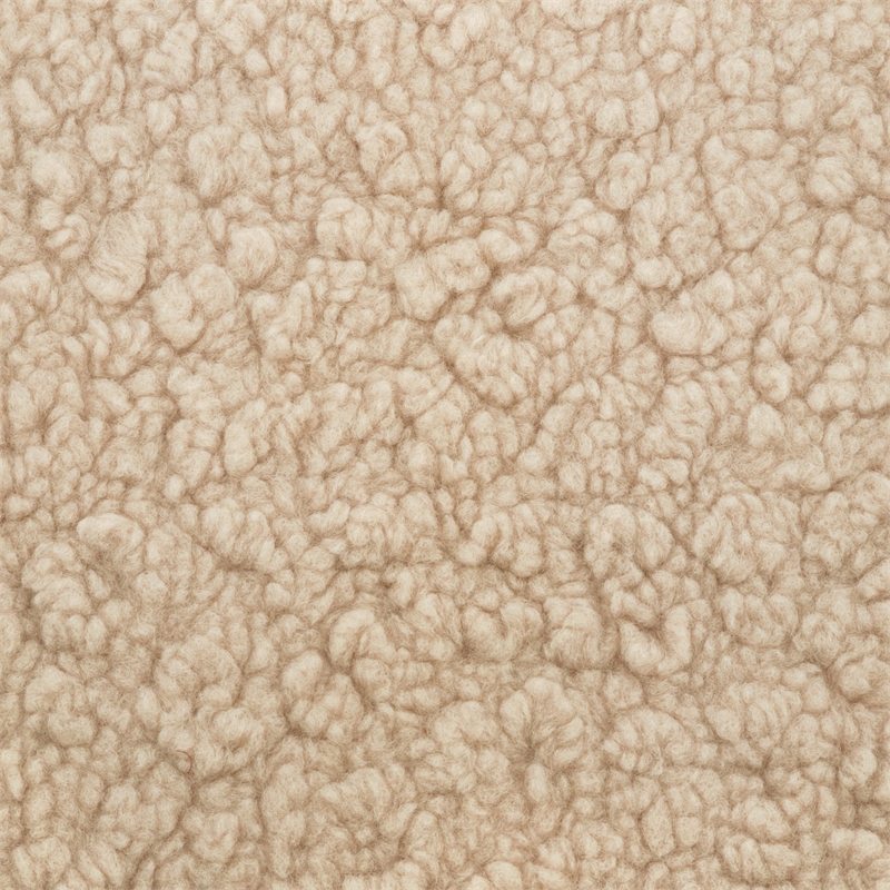 Pemberly Row Modern Polyester Pillowback Swivel Glider in Chai Shearling