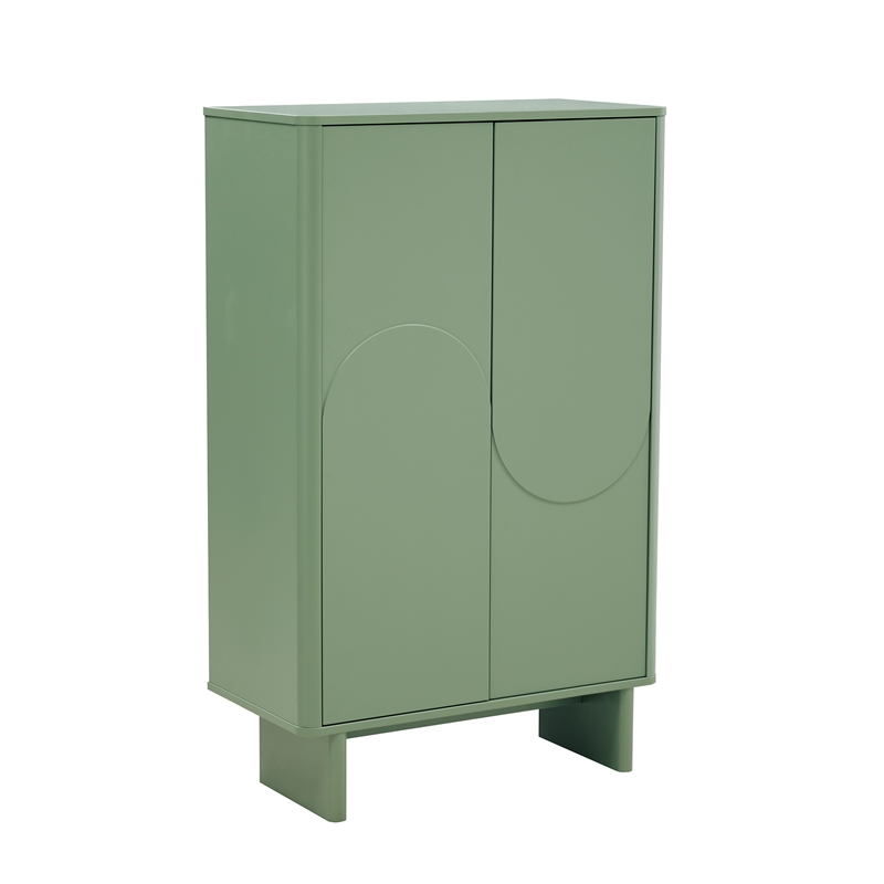 Pemberly Row Modern Engineered Wood Accent Cabinet in Sage Green
