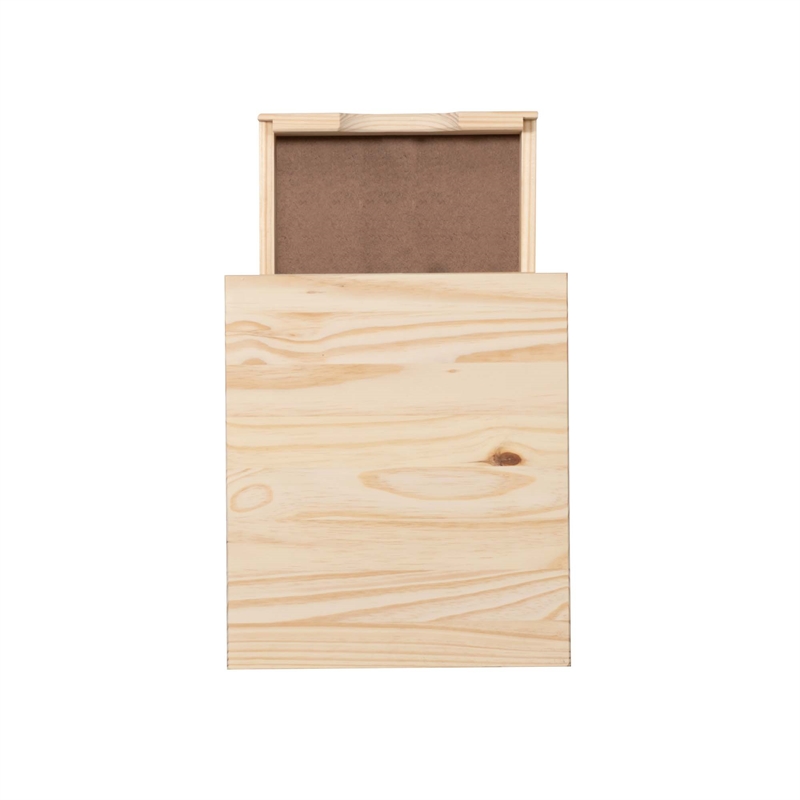 Pemberly Row 6-Drawer Unfinished Pine Wood Rolling Storage Cart Recessed Handles