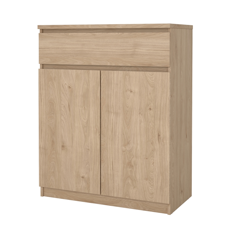 Pemberly Row Engineered Wood Brown Jackson Hickory 1-Drawer 31.65