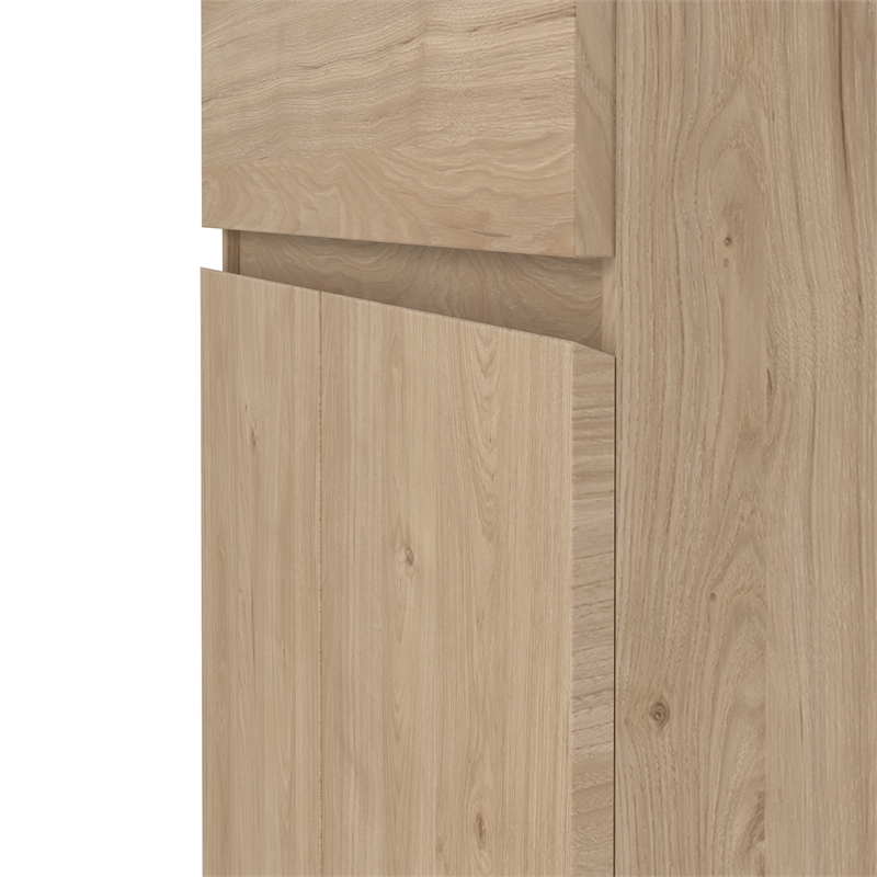 Pemberly Row Engineered Wood Brown Jackson Hickory 1-Drawer 31.65