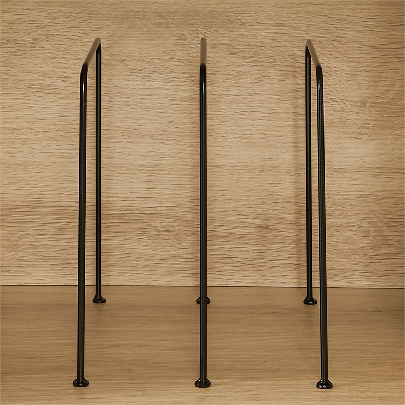 Pemberly Row Contemporary Wood Record Storage Media Console in Ash