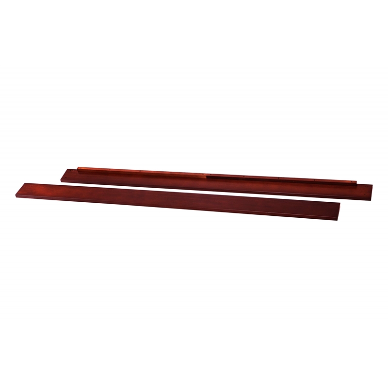 Pemberly Row Contemporary Wood Full Twin Size Bed Conversion Kit in Cherry