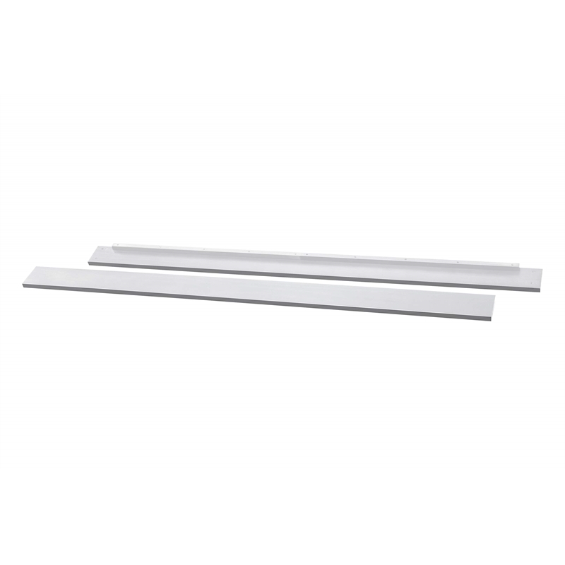 Pemberly Row Contemporary Wood Full Twin Size Bed Conversion Kit in White