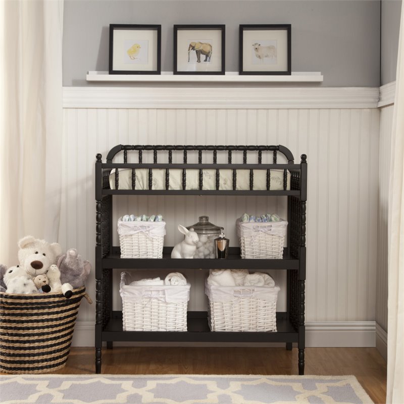 Pemberly Row Contemporary Metal Changing Table in Ebony - 40