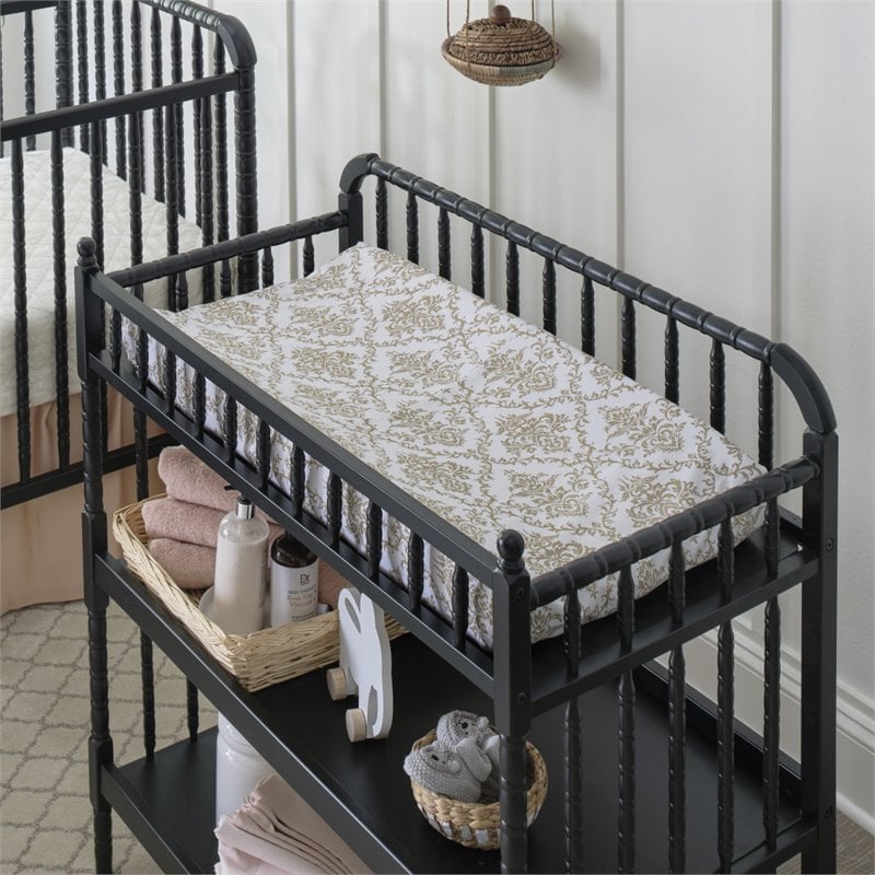 Pemberly Row Contemporary Metal Changing Table in Ebony - 40