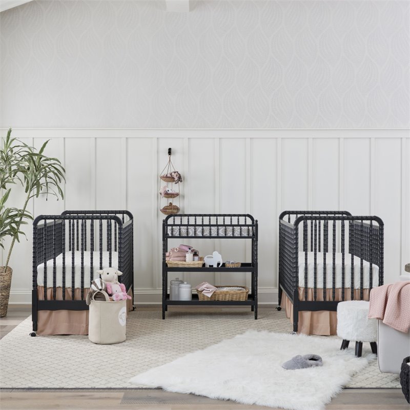 Pemberly Row Contemporary Metal Changing Table in Ebony - 40