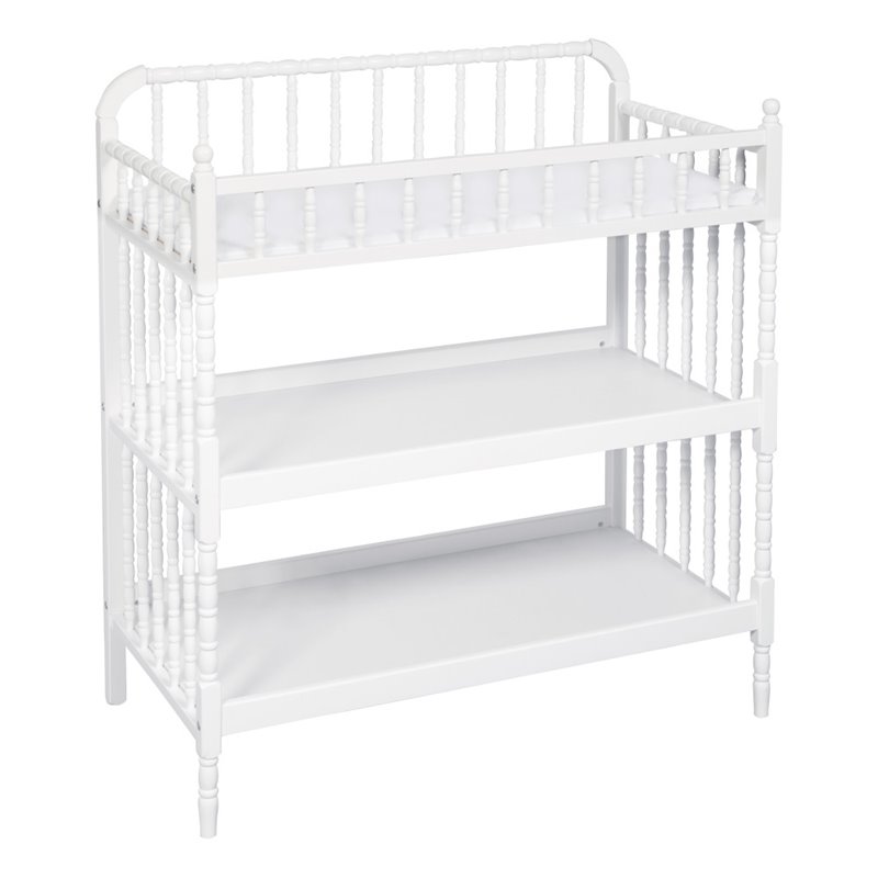 Pemberly Row Contemporary Metal Changing Table in White - 40