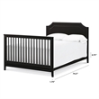 Pemberly Row Wood Hidden Hardware Twin-Full Size Bed Conversion Kit in Ebony
